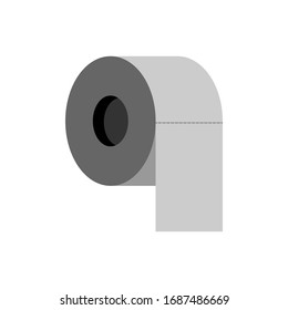 Toilet Paper Roll Flat Icon Illustration