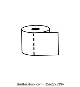 Toilet Paper Roll Icon Design Vector Template