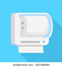 Toilet paper roll icon. Flat illustration of toilet paper roll vector icon for web design