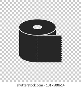 Toilet paper roll icon isolated on transparent background. Flat design. Vector Illustration
