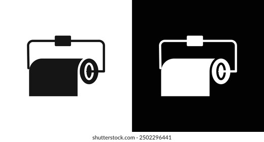 Toilet paper roll icon logo set vector