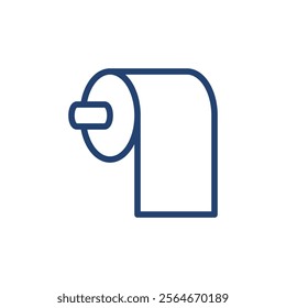 Toilet paper roll icon Outline icon sign