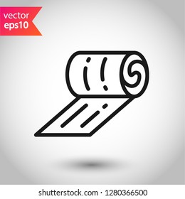 Toilet paper roll icon. Paper roll sign. EPS 10 flat symbol