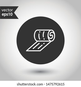 Toilet paper roll icon. Paper roll sign. EPS 10 flat symbol. Round icon design