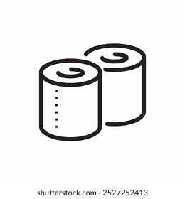 toilet paper roll icon sign vector