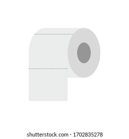 Toilet paper roll icon. Vector design isolated on white background.