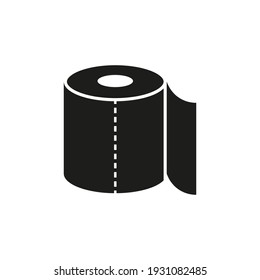 Toilet Paper Roll Icon. Vector. Flat Design.