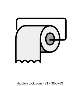Toilettenpapier-Rollsymbol. Vektorgrafik.
