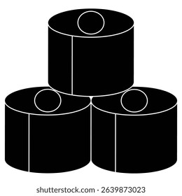 Toilet paper roll icon. Vector. Flat design