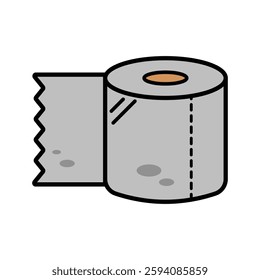 Toilet Paper Roll Illustration Icon