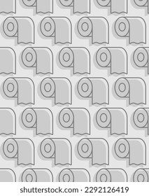 Toilet paper roll pattern seamless. Toilet paper background 