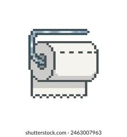 Toilet paper roll, pixel art object