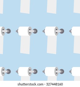 Toilet paper roll seamless pattern.vector illustration