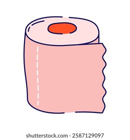 Toilet Paper. A roll of tissue paper for hygiene use.