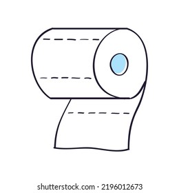 Toilet paper roll tissue isolated vector illustration