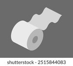 Toilet paper roll or tube icon design, template for wc. Bathroom hygiene icons, kitchen cleaning towel. Blank soft scroll product.