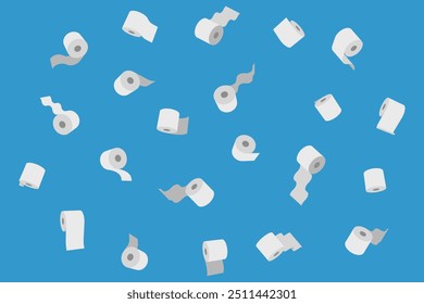Toilet paper roll or tube icon design, template for wc. Bathroom hygiene icons, kitchen cleaning towel. Blank soft scroll product.
