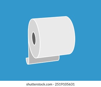 Toilet paper roll or tube icon design, template for wc. Bathroom hygiene icons, kitchen cleaning towel. Blank soft scroll product.