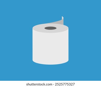 Toilet paper roll or tube icon design, template for wc. Bathroom hygiene icons, kitchen cleaning towel. Blank soft scroll product.