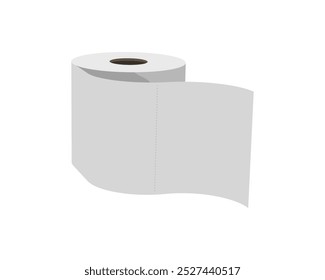 Toilet paper roll or tube icon design, template for wc. Bathroom hygiene icons, kitchen cleaning towel. Blank soft scroll product.