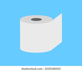 Toilet paper roll or tube icon design, template for wc. Bathroom hygiene icons, kitchen cleaning towel. Blank soft scroll product.