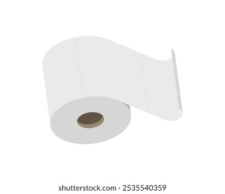 Toilet paper roll or tube icon design, template for wc. Bathroom hygiene icons, kitchen cleaning towel. Blank soft scroll product.