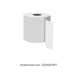 Toilet paper roll or tube icon design, template for wc. Bathroom hygiene icons, kitchen cleaning towel. Blank soft scroll product.