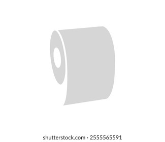 Toilet paper roll or tube icon design, template for wc. Bathroom hygiene icons, kitchen cleaning towel. Blank soft scroll product.