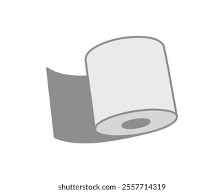 Toilet paper roll or tube icon design, template for wc. Bathroom hygiene icons, kitchen cleaning towel. Blank soft scroll product.