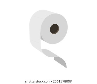 Toilet paper roll or tube icon design, template for wc. Bathroom hygiene icons, kitchen cleaning towel. Blank soft scroll product.