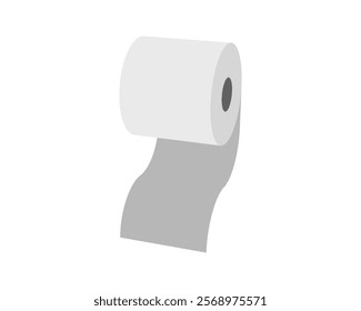 Toilet paper roll or tube icon design, template for wc. Bathroom hygiene icons, kitchen cleaning towel. Blank soft scroll product.