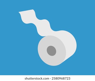 Toilet paper roll or tube icon design, template for wc. Bathroom hygiene icons, kitchen cleaning towel. Blank soft scroll product.