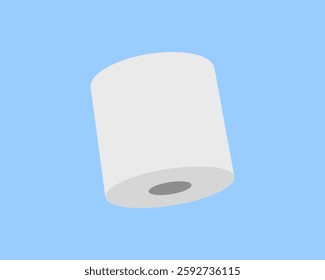 Toilet paper roll or tube icon design, template for wc. Bathroom hygiene icons, kitchen cleaning towel. Blank soft scroll product.