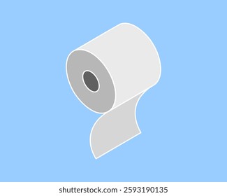 Toilet paper roll or tube icon design, template for wc. Bathroom hygiene icons, kitchen cleaning towel. Blank soft scroll product.