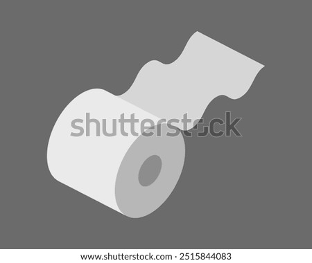 Toilet paper roll or tube icon design, template for wc. Bathroom hygiene icons, kitchen cleaning towel. Blank soft scroll product.