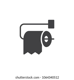 Toilet paper roll vector icon. filled flat sign for mobile concept and web design. simple solid icon. Symbol, logo illustration. Pixel perfect vector graphics
