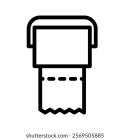 Toilet paper roll vector icon. towel flat line illustration sign. Hygiene symbol. wc logo.