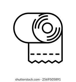 Toilet paper roll vector icon. towel flat line illustration sign. Hygiene symbol. wc logo.