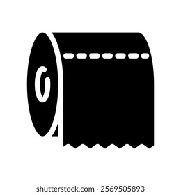 Toilet paper roll vector icon. towel flat line illustration sign. Hygiene symbol. wc logo.