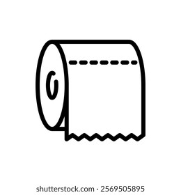 Toilet paper roll vector icon. towel flat line illustration sign. Hygiene symbol. wc logo.