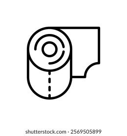 Toilet paper roll vector icon. towel flat line illustration sign. Hygiene symbol. wc logo.