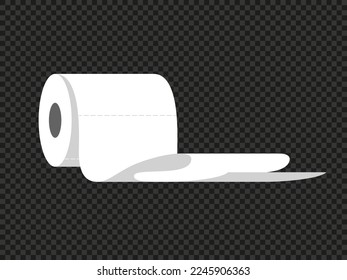 Rollo de papel higiénico. Ilustración del vector