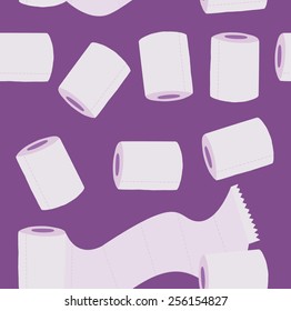 Toilet paper seamless pattern.