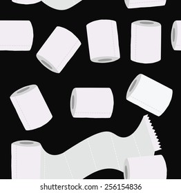 Toilet paper seamless pattern.