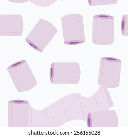 Toilet paper seamless pattern.