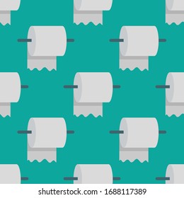 Papel higiénico, patrón transparente, ilustración de color vectorial