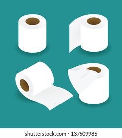 Toilet paper set vector illustration