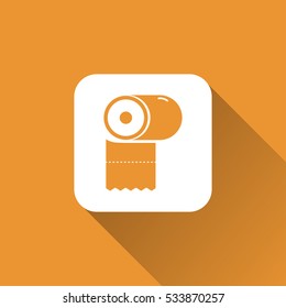 toilet paper sign. icon design