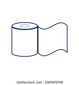 Toilet Paper sign. Vector. Flat style black icon on white.