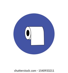 Toilet paper simple illustration clip art vector